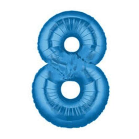 BETALLIC 40 in. Megaloon Blue Number 8 Balloon 16100
